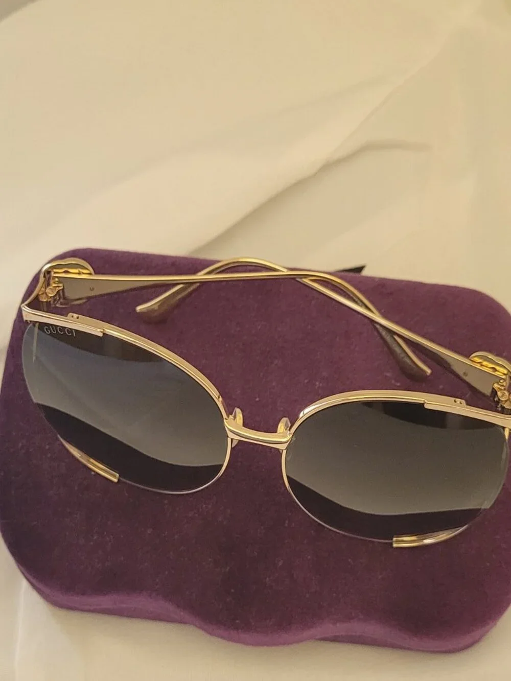 Gucci Oversized Gold Sunglasses
